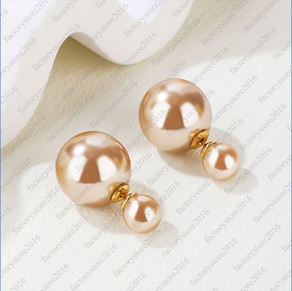fashion double side ball luxury pearl stud earrings brand classic designer retro vintage womens earring ear rings jewelry gift, Golden;silver
fashion double side ball luxury pearl stud earrings brand classic designer retro vintage womens earring ear rings jewelry gift, Golden;silver