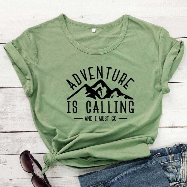 adventure is calling and t shirts i must go t-shirt funny women graphic wander, White
adventure is calling and t shirts i must go t-shirt funny women graphic wander, White