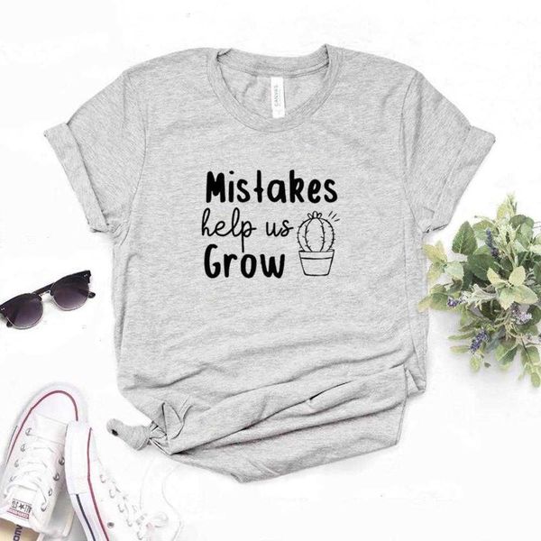 mistakes help us t shirts grow cactus print women hipster funny t-shirt lady yong, White
mistakes help us t shirts grow cactus print women hipster funny t-shirt lady yong, White