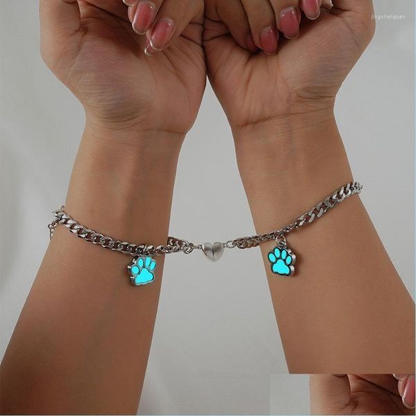 bangle bangle 2pcs couple heart bracelets for men friendship lover jewelry glow in the dark pet dog cat animal charm cuban chains br dhbvk, Black
bangle bangle 2pcs couple heart bracelets for men friendship lover jewelry glow in the dark pet dog cat animal charm cuban chains br dhbvk, Black