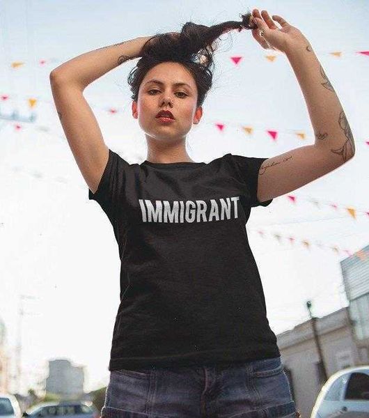 immigrant letters print women t shirt casual funny for lady tee tumblr hipster, White
immigrant letters print women t shirt casual funny for lady tee tumblr hipster, White