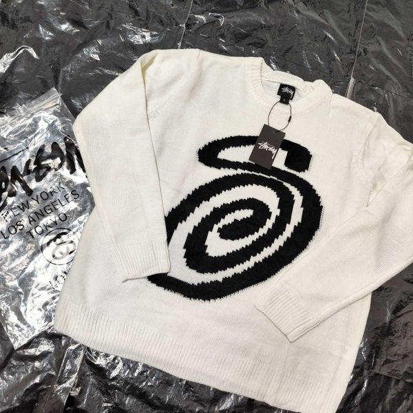 men's sweaters fashion brand st stu autumn and winter new jacquard relaxed simple versatile round neck knitwear sweater couple w221103, White;black
men's sweaters fashion brand st stu autumn and winter new jacquard relaxed simple versatile round neck knitwear sweater couple w221103, White;black
