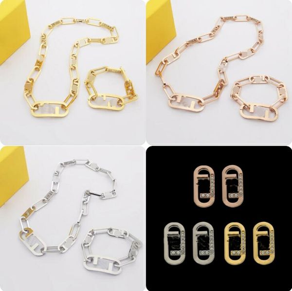 designer men lady women bracelet earrings & necklace titanium steel hollow out double f letter 18k gold thick chain ear studs luxurious jewe, Black
designer men lady women bracelet earrings & necklace titanium steel hollow out double f letter 18k gold thick chain ear studs luxurious jewe, Black