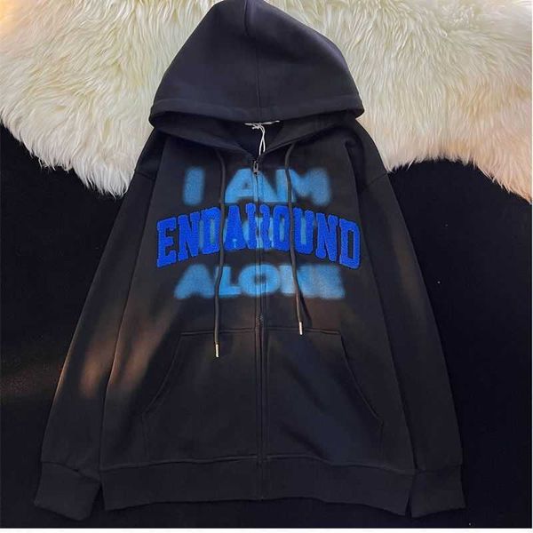 men's hoodies & sweatshirts new letters fleece zip hooded cardigan vintage casual loose embroidered couple sweatshirt oversized long sl, Black
men's hoodies & sweatshirts new letters fleece zip hooded cardigan vintage casual loose embroidered couple sweatshirt oversized long sl, Black