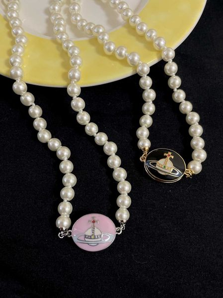 yuacc2022 2022 new enamel pearl necklace lisa same western empress dowager's collarbone chain chain female, Silver
yuacc2022 2022 new enamel pearl necklace lisa same western empress dowager's collarbone chain chain female, Silver