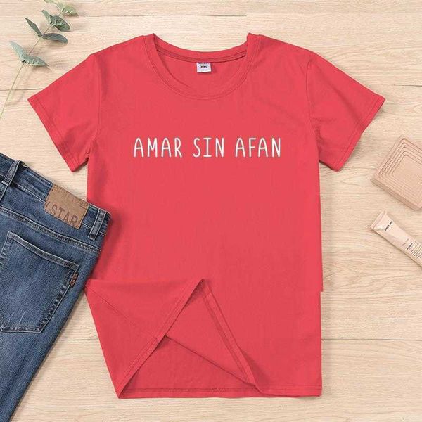 love without effectiveness spanish camiseta de mujer short sleeve fashion, White