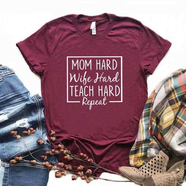 mom hard wife teach repeat t shirt women tshirts casual funny for lady yong tee, White
mom hard wife teach repeat t shirt women tshirts casual funny for lady yong tee, White
