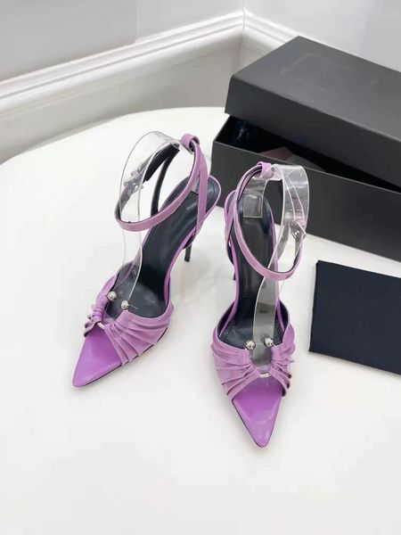 2022ss boots lacquer heel sandals patent leather upper 10 cm heels size 35-43, Black