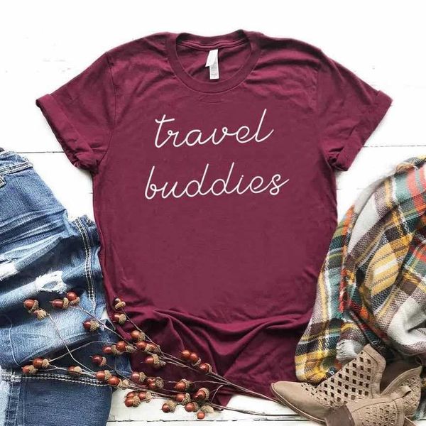 travel buddies print women tee hipster funny t-shirt lady yong girl drop ship, White
travel buddies print women tee hipster funny t-shirt lady yong girl drop ship, White