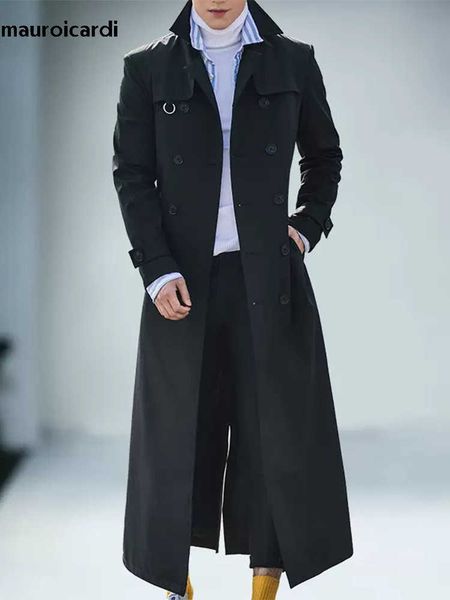 men's trench coats mauroicardi autumn extra long fitted black trench coats men double breasted luxury european fashion 2022 stylish ove, Tan;black
men's trench coats mauroicardi autumn extra long fitted black trench coats men double breasted luxury european fashion 2022 stylish ove, Tan;black