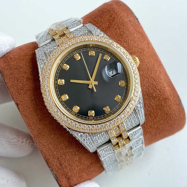 wristwatch diamond mens watch automatic mechanical watch 41mm diamonds bezel sapphire fashion wristwatch for men wristwatch montre de luxe, Slivery;brown
wristwatch diamond mens watch automatic mechanical watch 41mm diamonds bezel sapphire fashion wristwatch for men wristwatch montre de luxe, Slivery;brown
