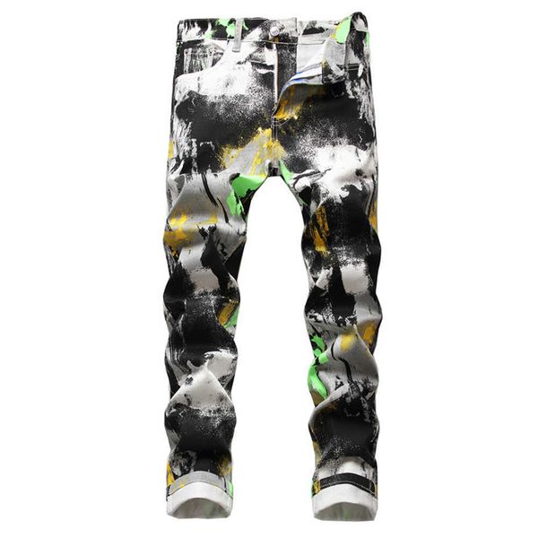 men's jeans men's printed white stretch lightweight denim jeans fashion y2k contrast neon color painted pencil pants casual trouse, Blue
men's jeans men's printed white stretch lightweight denim jeans fashion y2k contrast neon color painted pencil pants casual trouse, Blue