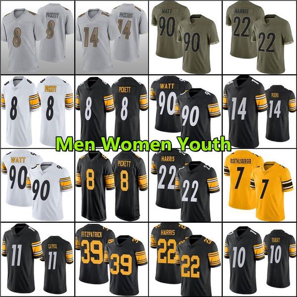 8 kenny pickett jersey 90 t.j. watt 22 najee harris 14 george pickens mitchell trubisky pat freiermuth fitzpatrick 43 troy polamalu cameron, Black
8 kenny pickett jersey 90 t.j. watt 22 najee harris 14 george pickens mitchell trubisky pat freiermuth fitzpatrick 43 troy polamalu cameron, Black