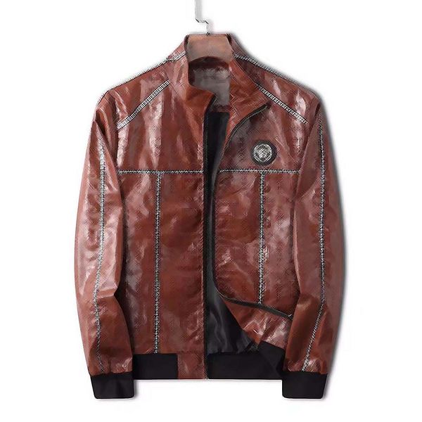men's designer leather jacket spring and autumn coat baseball suit zipper casual sports coat asian size clothing, Black
men's designer leather jacket spring and autumn coat baseball suit zipper casual sports coat asian size clothing, Black