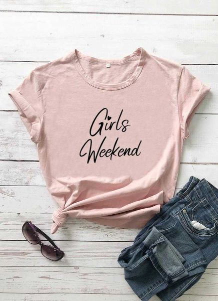 girls weekend printed arrival womens tee funny casual t-shirt trip vacation tees, White
girls weekend printed arrival womens tee funny casual t-shirt trip vacation tees, White