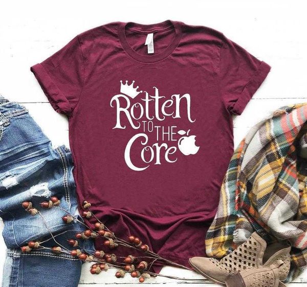 rotten to the core evil queen print women casual funny t shirt for lady girl top, White
rotten to the core evil queen print women casual funny t shirt for lady girl top, White