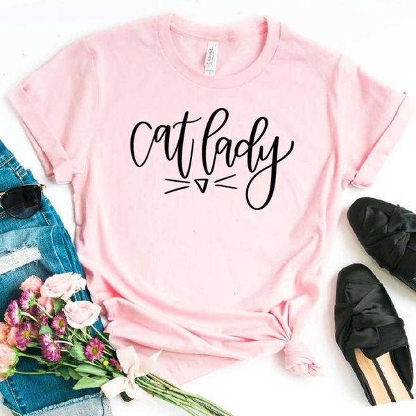 cat lady print women casual funny t shirt for girl tee hipster drop ship na-319, White
cat lady print women casual funny t shirt for girl tee hipster drop ship na-319, White