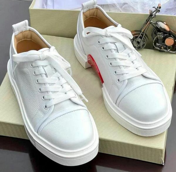 men casual shoe wide sneakers rubber platform sneakers reds sole shoes homme low- sneaker adolon donna coarse grain genuine leather lace up, Black
men casual shoe wide sneakers rubber platform sneakers reds sole shoes homme low- sneaker adolon donna coarse grain genuine leather lace up, Black