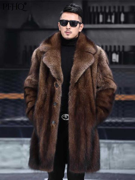men's fur faux fur pfhq 6xl 2022 trendy autumn winter imitation mink coat men long faux fur warm jacket casual stylish male luxury clot, Black
men's fur faux fur pfhq 6xl 2022 trendy autumn winter imitation mink coat men long faux fur warm jacket casual stylish male luxury clot, Black