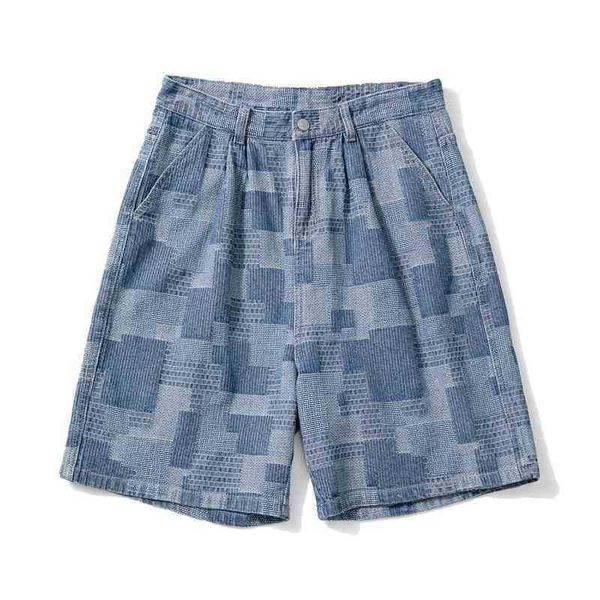 2022 summer new korean style men's plaid blue denim shorts fashion casual baggy short jeans male cloth, White;black
2022 summer new korean style men's plaid blue denim shorts fashion casual baggy short jeans male cloth, White;black