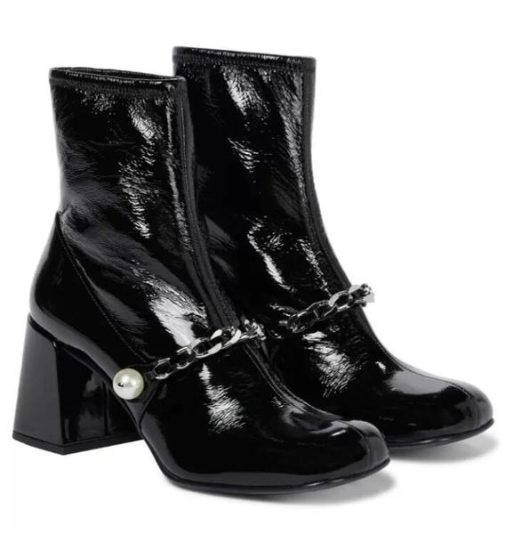 winter women ankle boots couture combat booty perfect embellished naplak patent leather pearl chain block heels white black wedding party
winter women ankle boots couture combat booty perfect embellished naplak patent leather pearl chain block heels white black wedding party