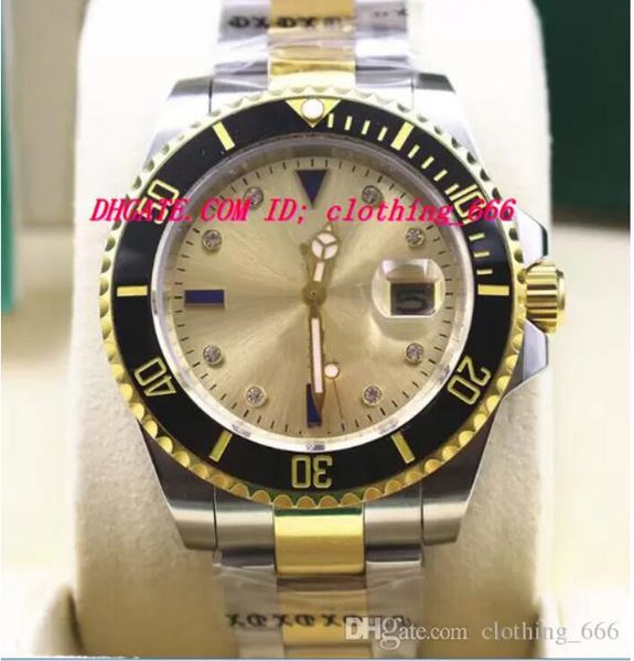 men watch automatic mechanical movement 116613 diamond dial 40mm black ceramic bezel men's watchs wristwatch, Slivery;brown
men watch automatic mechanical movement 116613 diamond dial 40mm black ceramic bezel men's watchs wristwatch, Slivery;brown