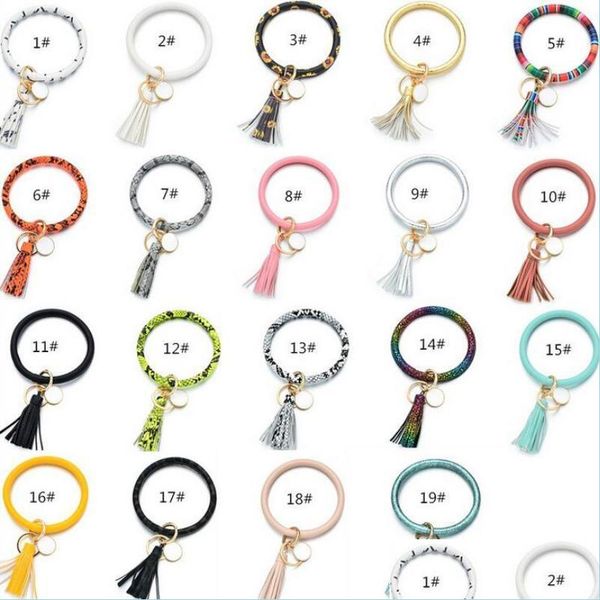 

keychains lanyards tassels keyring bracelets party gifts wristlet keychain bracelet circle key ring bangle fashion chain for women dhpen, Silver