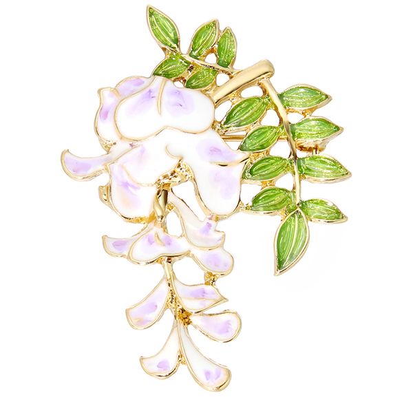 elegant purple wisteria flower brooches enamel colorful plant decorative pins for women clothes fashion accessories cute corsage, Gray
elegant purple wisteria flower brooches enamel colorful plant decorative pins for women clothes fashion accessories cute corsage, Gray