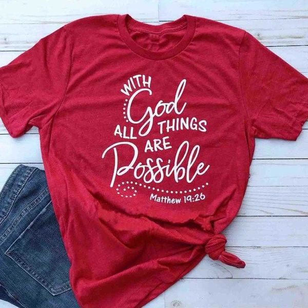 with god all tee things are possible t-shirt aesthetic women christian church, White
with god all tee things are possible t-shirt aesthetic women christian church, White
