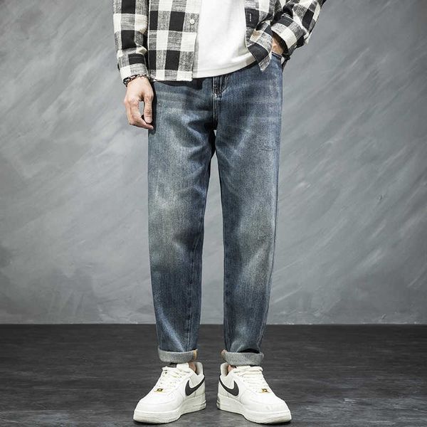 five bag soft jeans men's autumn and winter men's loose straight fashion casual cotton trousers 2022 new, Blue
five bag soft jeans men's autumn and winter men's loose straight fashion casual cotton trousers 2022 new, Blue