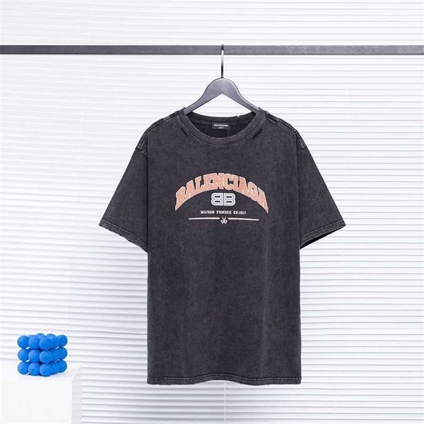 designer balencaigass mens t-shirts correct version 2022ss spring and summer new trend paris vintage washed embroidery versatile short sleev, White;black
designer balencaigass mens t-shirts correct version 2022ss spring and summer new trend paris vintage washed embroidery versatile short sleev, White;black