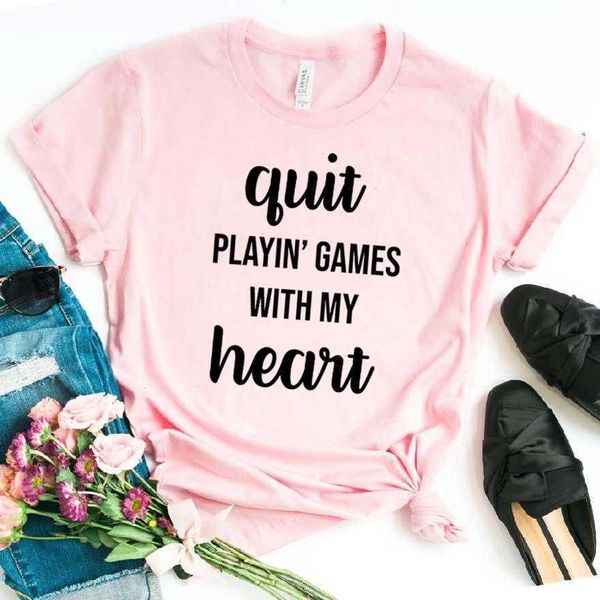 quit playing games with my heart women hipster funny t-shirt lady yong girl, White
quit playing games with my heart women hipster funny t-shirt lady yong girl, White