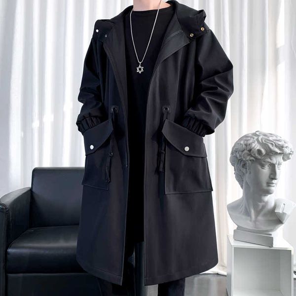 men's trench coats men's windbreaker jacket long trench oversize loose streetwear hooded vintage black coats high street casual ma, Tan;black
men's trench coats men's windbreaker jacket long trench oversize loose streetwear hooded vintage black coats high street casual ma, Tan;black