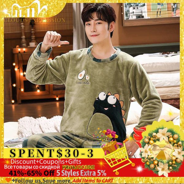 men's sleepwear autumn winter new warm flannel men's cartoon monster pajama sets thick men sleepwear coral fleece sleep lounge paj, Black;brown
men's sleepwear autumn winter new warm flannel men's cartoon monster pajama sets thick men sleepwear coral fleece sleep lounge paj, Black;brown