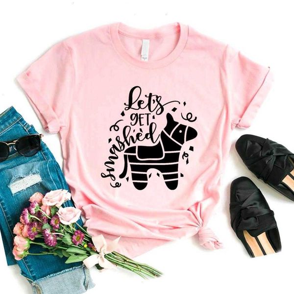 lets get smashed party t shirts print women hipster funny t-shirt lady yong girl, White
lets get smashed party t shirts print women hipster funny t-shirt lady yong girl, White