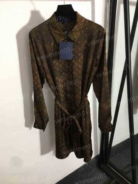 designer womens dresses classic logo print belt lapel high-end long-sleeve dress luxury casual dresses for women clothing, Black;gray
designer womens dresses classic logo print belt lapel high-end long-sleeve dress luxury casual dresses for women clothing, Black;gray
