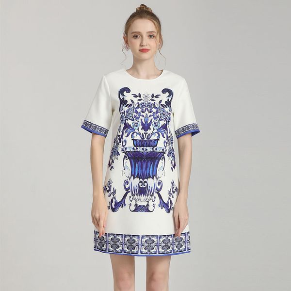 casual dress loose a swing short sleeve nail beads blue and white porcelain pattern print, Black;gray
casual dress loose a swing short sleeve nail beads blue and white porcelain pattern print, Black;gray