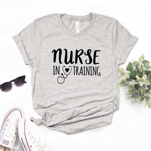 nurse in tee training print women tshirts casual funny t shirt for lady yong girl, White
nurse in tee training print women tshirts casual funny t shirt for lady yong girl, White