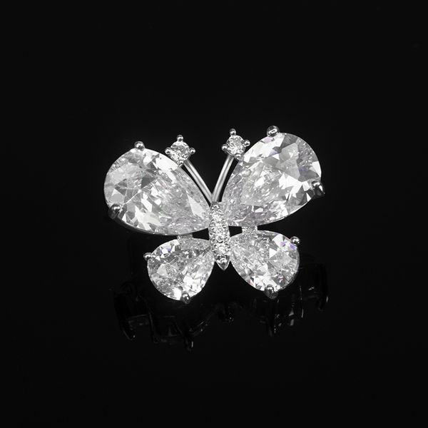 elegant crystal butterfly brooch pin insect jewelry silver plated brooches for women luxury clothing accessories gift, Gray
elegant crystal butterfly brooch pin insect jewelry silver plated brooches for women luxury clothing accessories gift, Gray