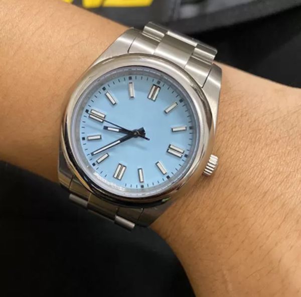 st9 men's automatic mechanical watch steel sapphire mirror 124300 baby blue dial luxury sports simplicity arrives in 15 days christmas, Slivery;brown
st9 men's automatic mechanical watch steel sapphire mirror 124300 baby blue dial luxury sports simplicity arrives in 15 days christmas, Slivery;brown
