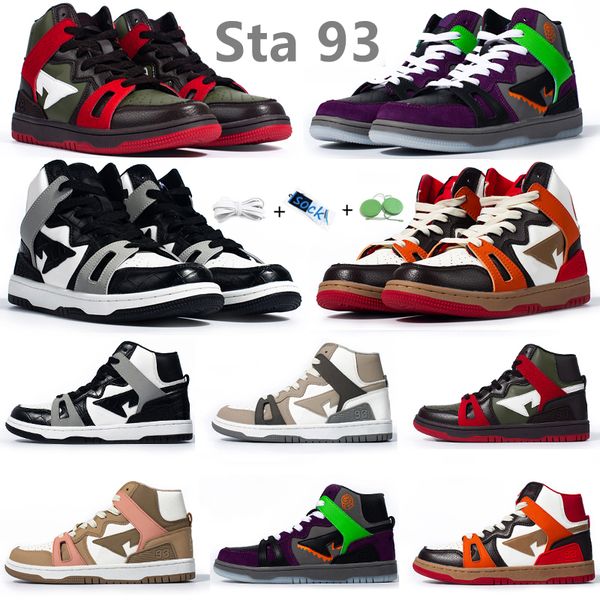 2023 bapestas sta 93 high mens running shoes baped sneaker fashion red orange light sand black brown grey halloween olive green men women tr
2023 bapestas sta 93 high mens running shoes baped sneaker fashion red orange light sand black brown grey halloween olive green men women tr