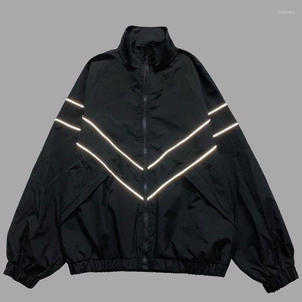 men's jackets 2022 men hip hop streetwear reflective striped jacket coat zipper up windbreaker harajuku thin sports black blue, Black;brown
men's jackets 2022 men hip hop streetwear reflective striped jacket coat zipper up windbreaker harajuku thin sports black blue, Black;brown