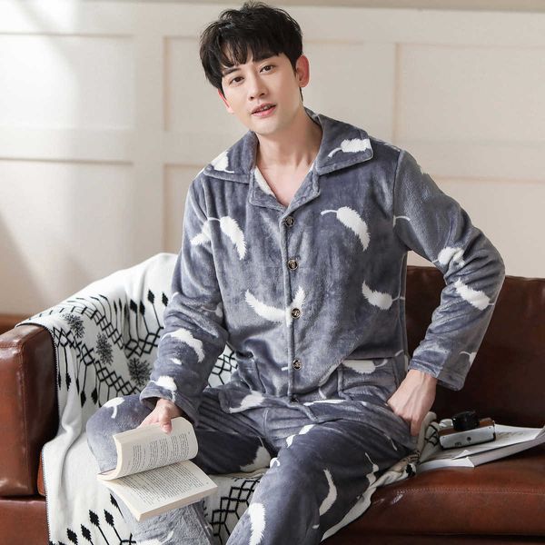 men's sleepwear winter and autumn mens pyjamas thicken warm soft pajamas long-sleeve casual men pajama set plus size l-3xl sleepwear ho, Black;brown
men's sleepwear winter and autumn mens pyjamas thicken warm soft pajamas long-sleeve casual men pajama set plus size l-3xl sleepwear ho, Black;brown