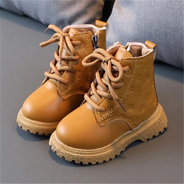 children martin boots pu leather winter shoes kids boys girls fashion side zipper ankle boot toddler baby print snow boots, Black;grey
children martin boots pu leather winter shoes kids boys girls fashion side zipper ankle boot toddler baby print snow boots, Black;grey