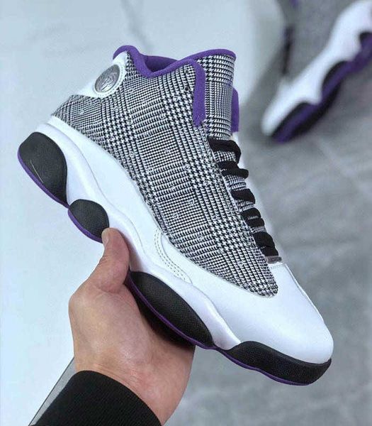 designer shoes high 13 gs houndstooth basketball 13s white black-lilac-metallic silver sports sneakers size
designer shoes high 13 gs houndstooth basketball 13s white black-lilac-metallic silver sports sneakers size