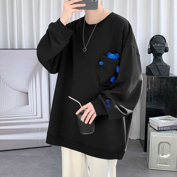 100% polyester 2022 spring new loose men's sweater bear round neck men, Black
100% polyester 2022 spring new loose men's sweater bear round neck men, Black