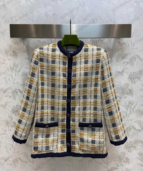 brand womens jacket gold silver silk plaid tweed jackets braided edge wrapping technology round collar slim coats intellectual gentle style, Black;brown
brand womens jacket gold silver silk plaid tweed jackets braided edge wrapping technology round collar slim coats intellectual gentle style, Black;brown