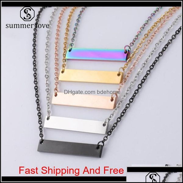 pendant necklaces blank bar pendant necklace stainless steel gold rose sier charm jewelry for buyer own engraving drop delivery 2022 ot7ly, Silver
pendant necklaces blank bar pendant necklace stainless steel gold rose sier charm jewelry for buyer own engraving drop delivery 2022 ot7ly, Silver