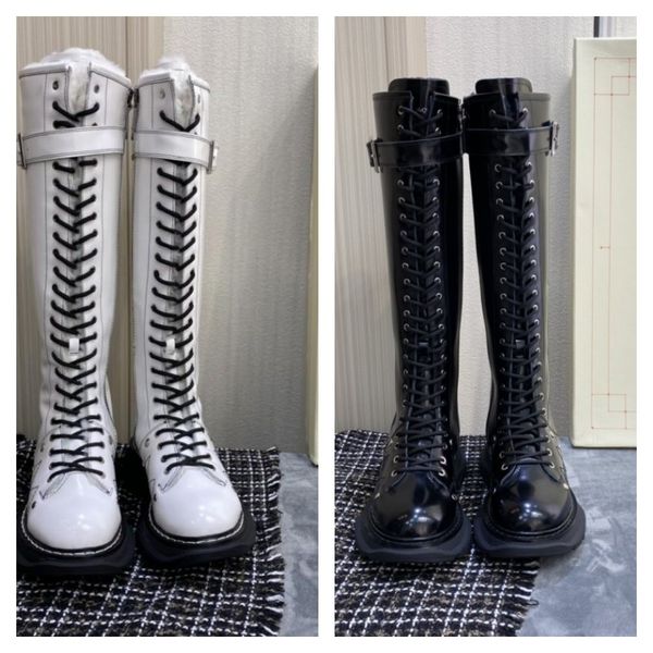 luxury winter long knee alexander boot lace up women black white tread booties leather plush warm boots lady knight mc evening party dress q
luxury winter long knee alexander boot lace up women black white tread booties leather plush warm boots lady knight mc evening party dress q