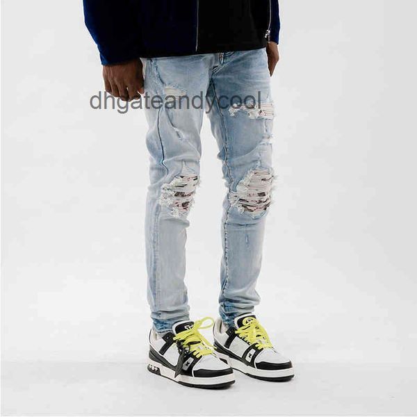 2022 jeans designer amirs mens jean pants street fashion brand wash water blue cashew flower pathole elastic slim fit small leg men xze
2022 jeans designer amirs mens jean pants street fashion brand wash water blue cashew flower pathole elastic slim fit small leg men xze